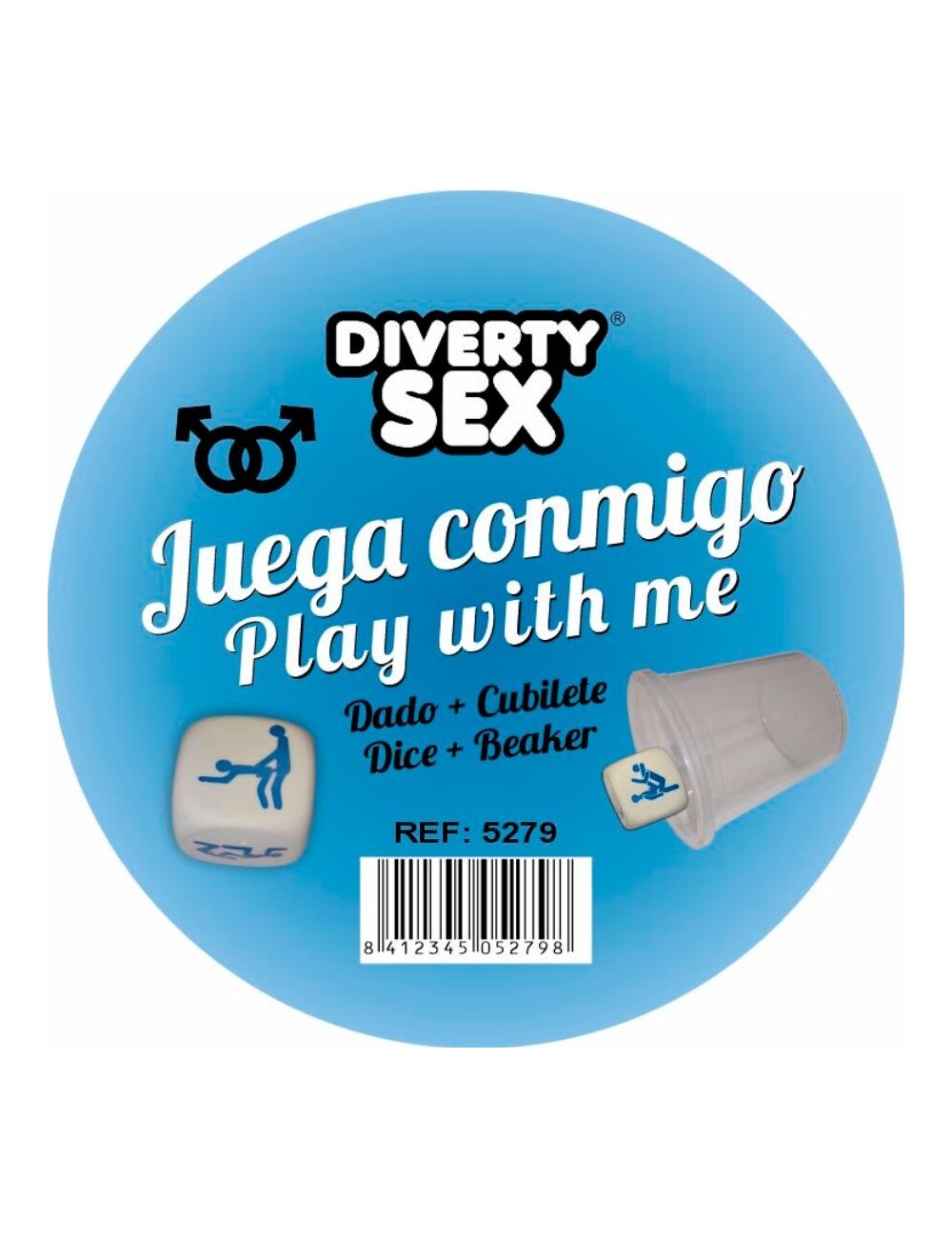 DIABLO PICANTE - WHITE HARD DICE WITH MEN POSITIONS AND CUBE