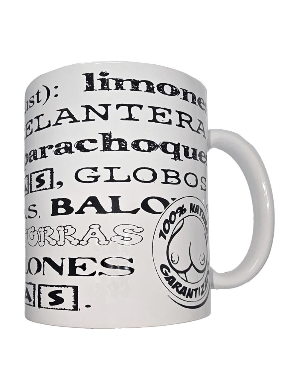 DIABLO PICANTE - WHITE MUG WITH BOOB SYNONYMS 370 ML