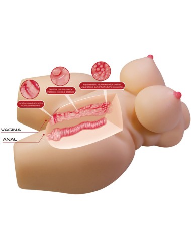 CRAZY BULL - GRACE REALISTIC FEMALE TORSO VAGINA AND ANAL 7.5 KG