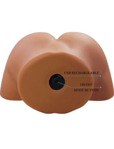 CRAZY BULL - GERIANN REALISTIC FEMALE BUTT VIBRATOR AND SUCKER WITH SOUND 5.5 KG