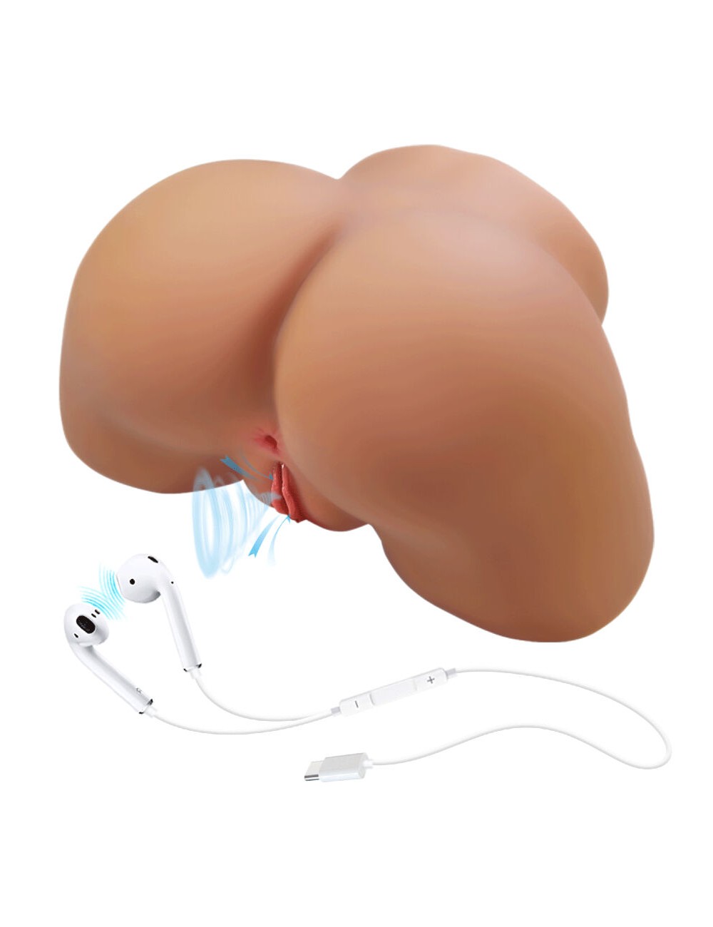CRAZY BULL - ILANA REALISTIC FEMALE BUTT VIBRATOR AND SUCKER WITH SOUND 6.8 KG
