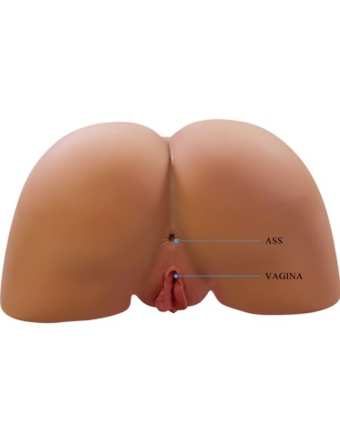 CRAZY BULL - ILANA REALISTIC FEMALE BUTT VIBRATOR AND SUCKER WITH SOUND 6.8 KG