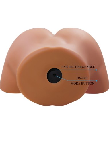 CRAZY BULL - ILANA REALISTIC FEMALE BUTT VIBRATOR AND SUCKER WITH SOUND 6.8 KG