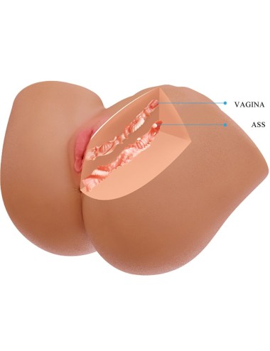 CRAZY BULL - ILANA REALISTIC FEMALE BUTT VIBRATOR AND SUCKER WITH SOUND 6.8 KG