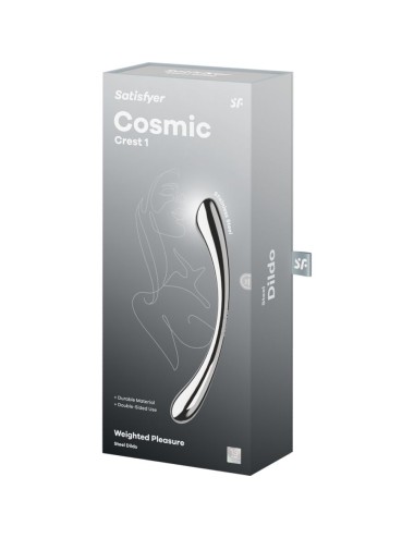 SATISFYER - COSMIC CREST 1 STAINLESS STEEL DOUBLE-ENDED DILDO