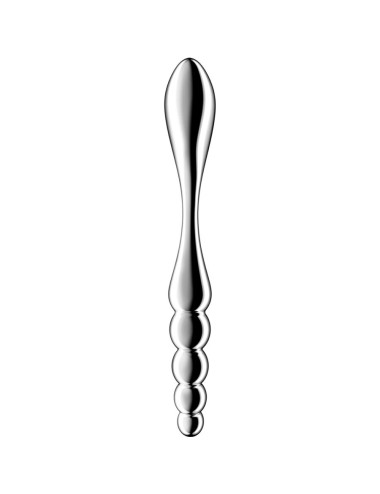 SATISFYER - STAR FORCE 1 STAINLESS STEEL DOUBLE-ENDED DILDO
