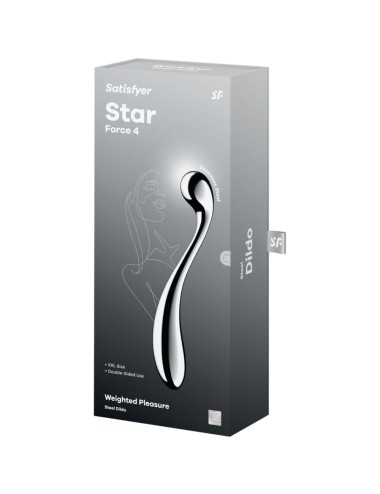 SATISFYER - STAR FORCE 4 STAINLESS STEEL DOUBLE-ENDED DILDO