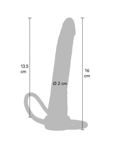 GET REAL - DOUBLE TROUBLE SILICONE ANAL PENETRATOR 16 CM