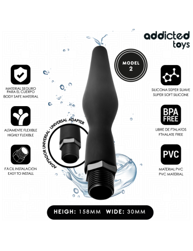 ADDICTED TOYS - ANAL CLEANER WITH UNIVERSAL ADAPTER MODEL 2