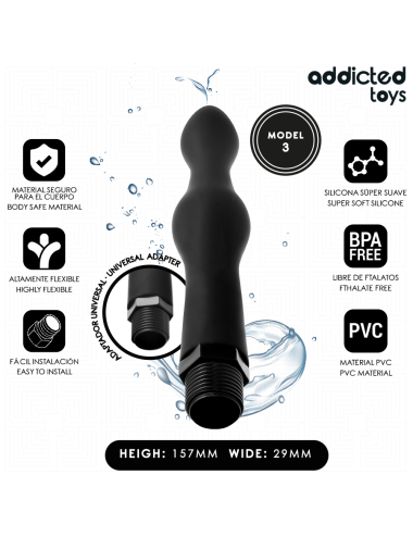ADDICTED TOYS - ANAL CLEANER WITH UNIVERSAL ADAPTER MODEL 3