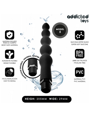 ADDICTED TOYS - ANAL CLEANER WITH UNIVERSAL ADAPTER MODEL 5