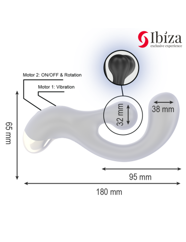 IBIZA - VIBRATING & ROTATING STIMULATOR