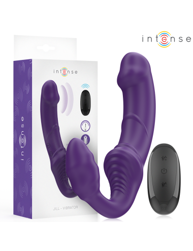 INTENSE - JILL DOUBLE VIBRATOR 20 CM PURPLE REMOTE CONTROL