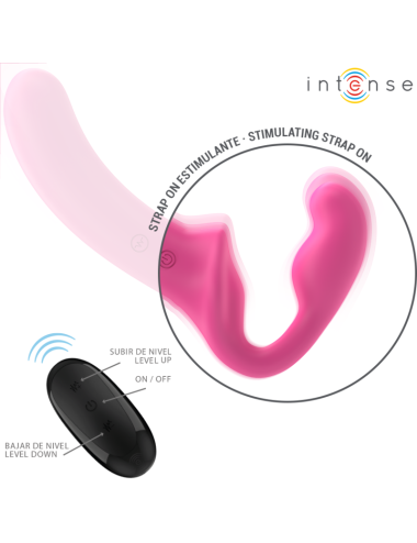 INTENSE - AMY DOUBLE VIBRATOR 20 CM PINK REMOTE CONTROL
