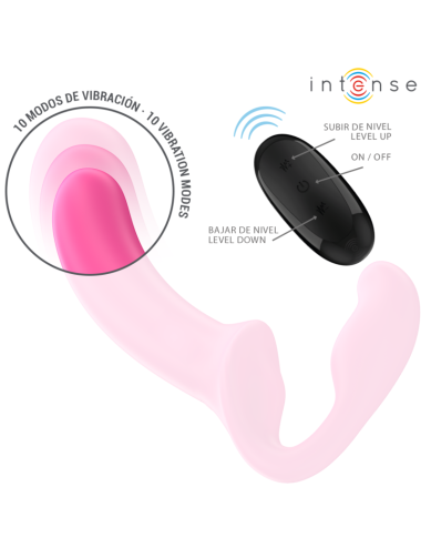 INTENSE - AMY DOUBLE VIBRATOR 20 CM PINK REMOTE CONTROL