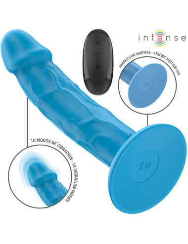 INTENSE - PHOEBE REALISTIC VIBRATOR 10 VIBRATIONS BLUE REMOTE CONTROL