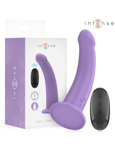 INTENSE - EDDIE VIBRATOR 17.5 CM 10 VIBRATIONS PURPLE REMOTE CONTROL