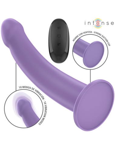 INTENSE - EDDIE VIBRATOR 17.5 CM 10 VIBRATIONS PURPLE REMOTE CONTROL