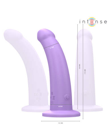 INTENSE - EDDIE VIBRATOR 17.5 CM 10 VIBRATIONS PURPLE REMOTE CONTROL
