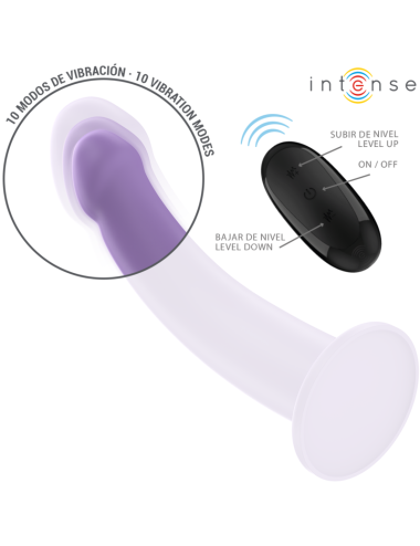 INTENSE - EDDIE VIBRATOR 17.5 CM 10 VIBRATIONS PURPLE REMOTE CONTROL