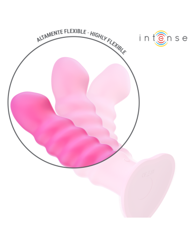 INTENSE - CINDY VIBRATOR SIZE L SPIRAL DESIGN 10 VIBRATIONS PINK REMOTE CONTROL
