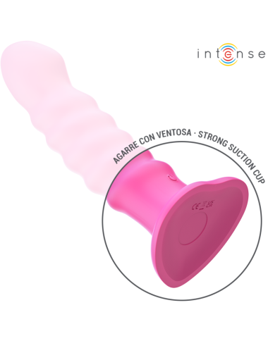 INTENSE - CINDY VIBRATOR SIZE L SPIRAL DESIGN 10 VIBRATIONS PINK REMOTE CONTROL