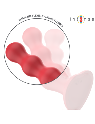 INTENSE - CODY VIBRATOR WITH SUCTION CUP RED REMOTE CONTROL