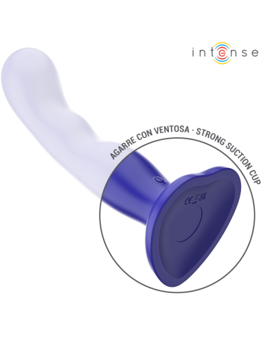INTENSE - SHORTY VIBRATOR WITH SUCTION CUP BLUE REMOTE CONTROL
