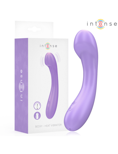INTENSE - BECKY VIBRATOR 19 CM HEATABLE 7 VIBRATIONS PURPLE