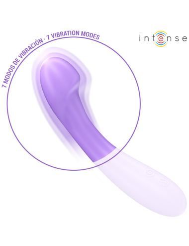 INTENSE - BECKY VIBRATOR 19 CM HEATABLE 7 VIBRATIONS PURPLE