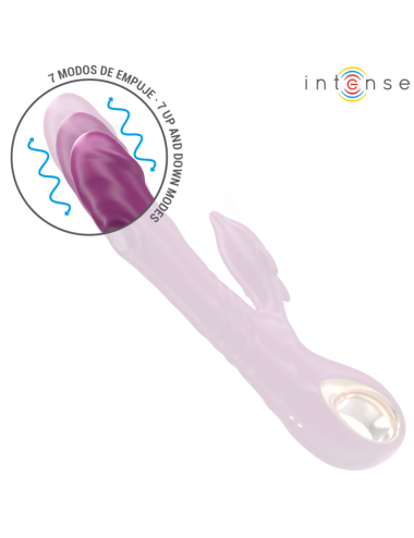 INTENSE - HALLE MULTIFUNCTION VIBRATOR WITH DOLPHIN STIMULATING TONGUE PURPLE
