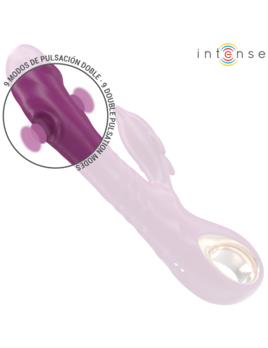 INTENSE - HALLE MULTIFUNCTION VIBRATOR WITH DOLPHIN STIMULATING TONGUE PURPLE