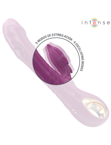 INTENSE - HALLE MULTIFUNCTION VIBRATOR WITH DOLPHIN STIMULATING TONGUE PURPLE