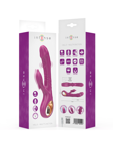 INTENSE - HALLE MULTIFUNCTION VIBRATOR WITH DOLPHIN STIMULATING TONGUE PURPLE
