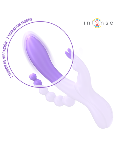 INTENSE - MIKO TRIPLE VIBRATOR RABBIT & STIMULATOR & ANAL 7 VIBRATIONS PURPLE