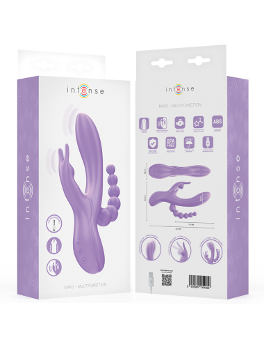 INTENSE - MIKO TRIPLE VIBRATOR RABBIT & STIMULATOR & ANAL 7 VIBRATIONS PURPLE