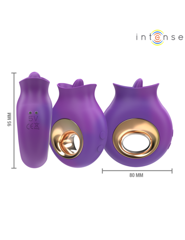 INTENSE - TULI CLITORIS STIMULATOR 9 VIBRATIONS & 9 OSCILLATIONS PURPLE