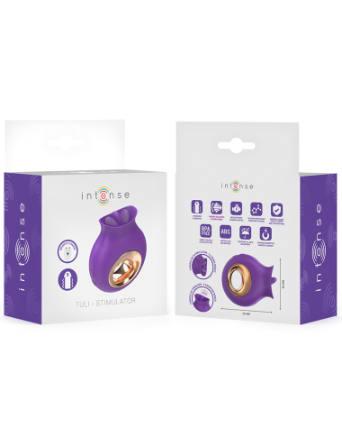 INTENSE - TULI CLITORIS STIMULATOR 9 VIBRATIONS & 9 OSCILLATIONS PURPLE