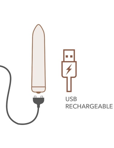 ROCKS-OFF - RECHARGEABLE VIBRATING BULLET GOLDEN ROSE