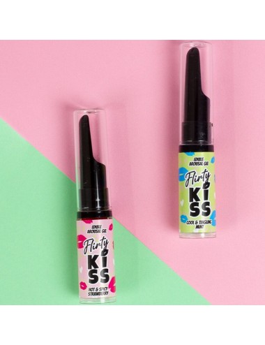 SECRETPLAY - FLIRTY KISS GELS WITH ORAL SEX EFFECTS STRAWBERRY & MINT 2 x 8 GR