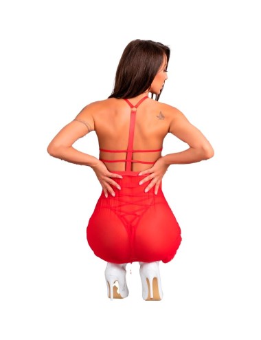 LIVCO CORSETTI FASHION - SANTAS CANDY LC 90722 CHRISTMAS CHEMISE + THONG S/M