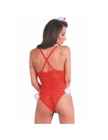 LIVCO CORSETTI FASHION - NAUGHTY SANTA LC 90706 CHRISTMAS BODYSUIT S/M