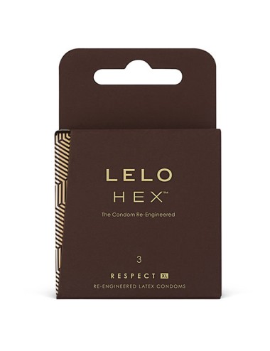 LELO HEX CONDOMS RESPECT XL 3 PACK