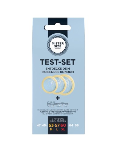 MISTER SIZE - TEST SET 3 DIFFERENT SIZED CONDOMS + MEASURING TAPE