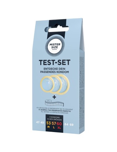 MISTER SIZE - TEST SET 3 DIFFERENT SIZED CONDOMS + MEASURING TAPE