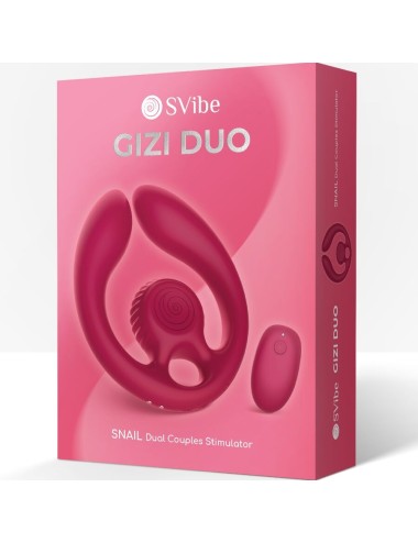 SNAIL VIBE - GIZI DUO COUPLES STIMULATOR REMOTE CONTROL BURGUNDY