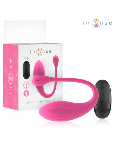 INTENSE - JANICE U VIBRATOR DOUBLE STIMULATION 10 VIBRATIONS PINK REMOTE CONTROL