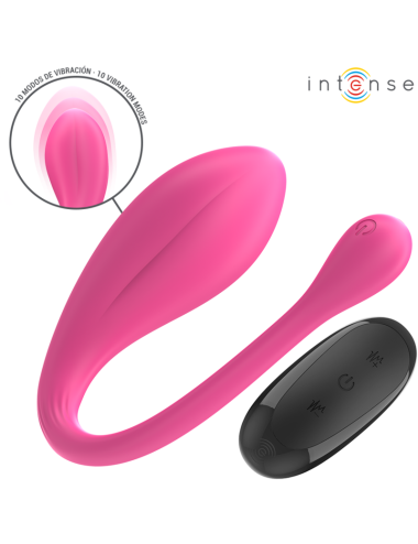 INTENSE - JANICE U VIBRATOR DOUBLE STIMULATION 10 VIBRATIONS PINK REMOTE CONTROL