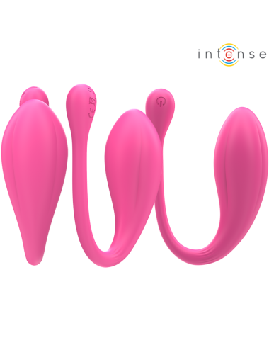 INTENSE - JANICE U VIBRATOR DOUBLE STIMULATION 10 VIBRATIONS PINK REMOTE CONTROL