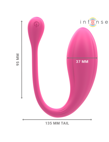 INTENSE - JANICE U VIBRATOR DOUBLE STIMULATION 10 VIBRATIONS PINK REMOTE CONTROL